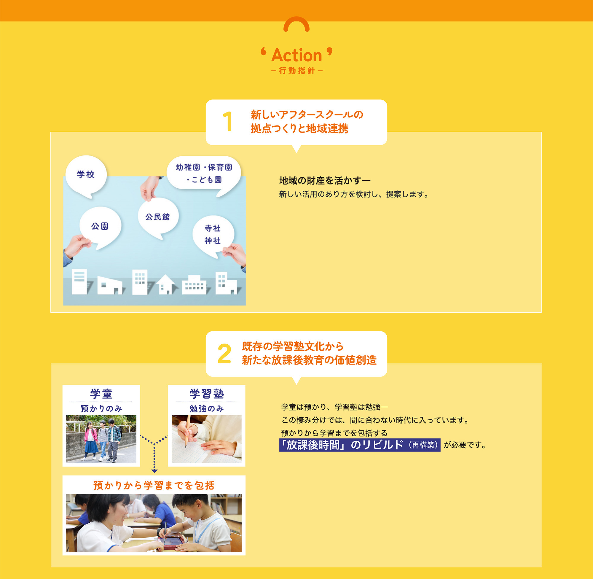 放課後クリエイティブデザインの行動指針